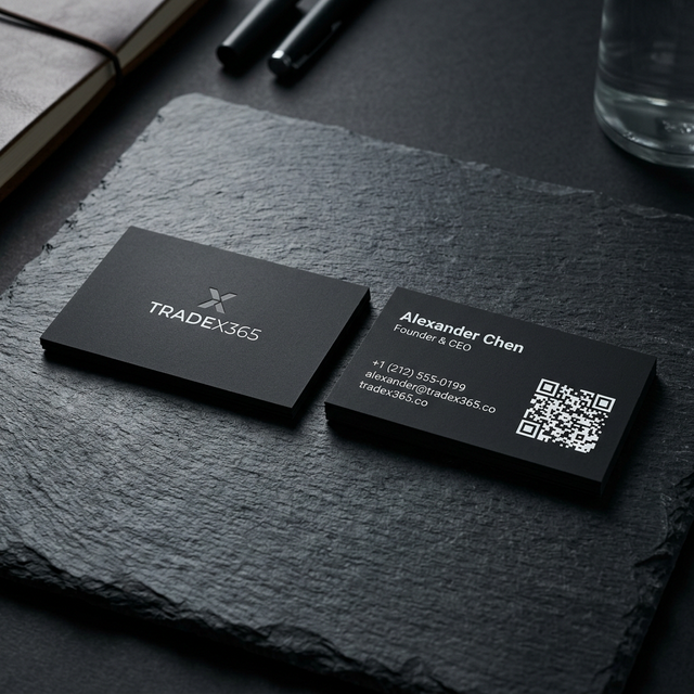TradeX365 BizCard Black 2 Sided