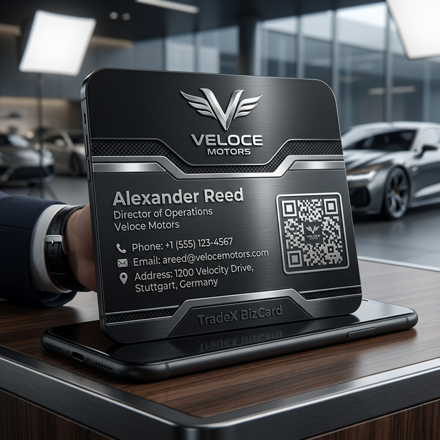 Automobile Digital Business Card Sample