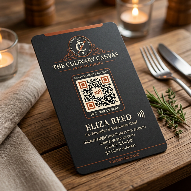 Restaurant Digital Business Card Sample