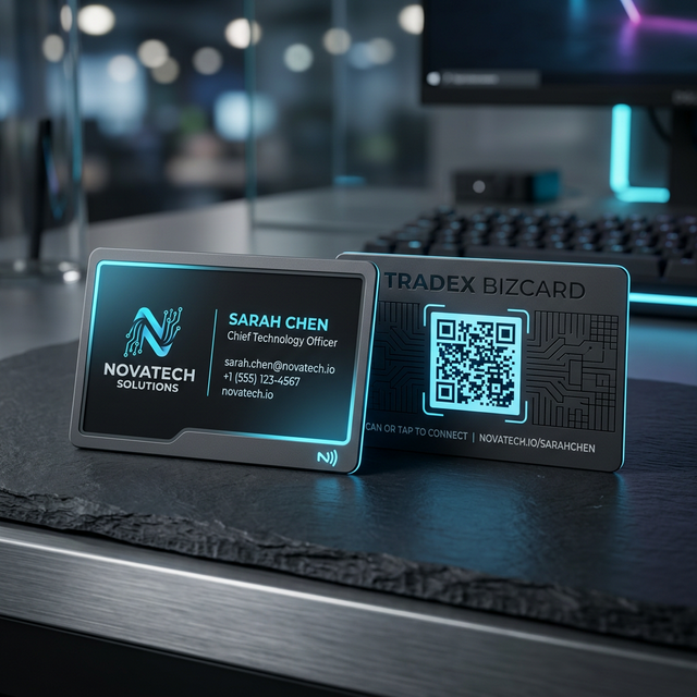 Tech Company Digital Business Card Sample